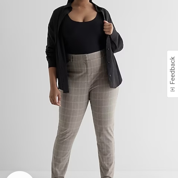 Express Editor High Waisted Plaid Skinny Pant- 6R - Picture 10 of 12